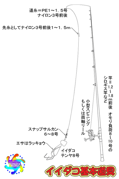 イイダコの基本道具